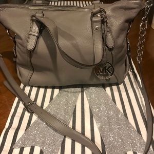 Micheal Kors Gray/Silver purse